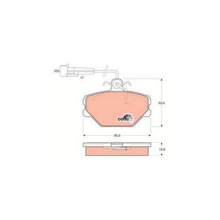 GDB833 TRW COTEC Kit pastiglie freni