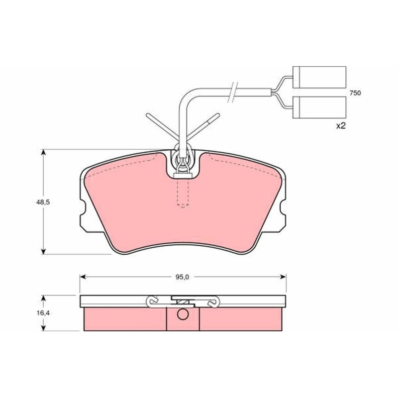 GDB900 TRW Kit pastiglie freni