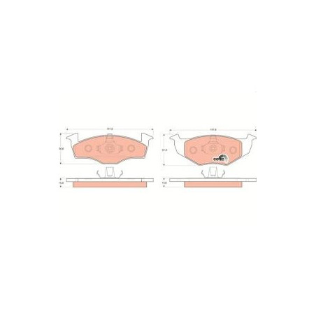 TRW COTEC GDB1306 Kit pastiglie freni