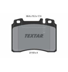 2115307 TEXTAR Kit pastiglie freni