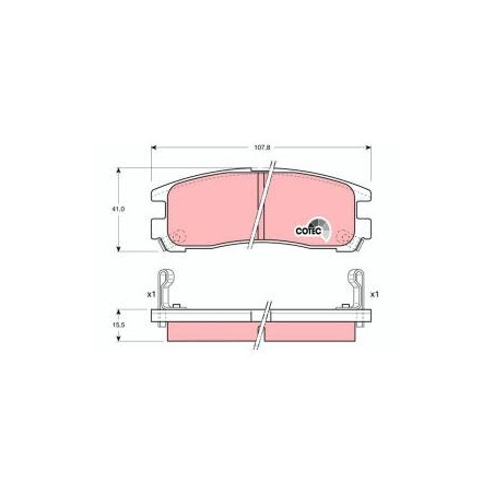 GDB1023 TRW COTEC Kit pastiglie freni