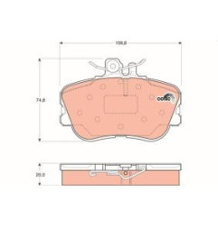 GDB1094 TRW COTEC Kit pastiglie freni
