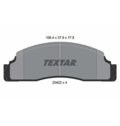 TEXTAR 2042202 Kit pastiglie freni