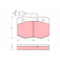 TRW GDB1111 Kit pastiglie freni