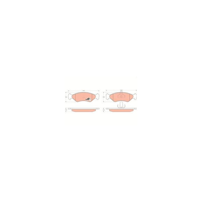 GDB1221 TRW COTEC Kit pastiglie freni