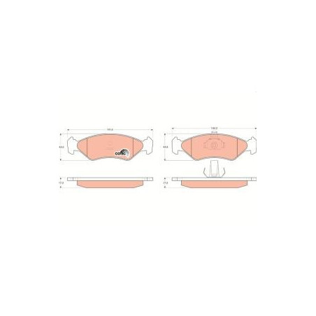 GDB1221 TRW COTEC Kit pastiglie freni