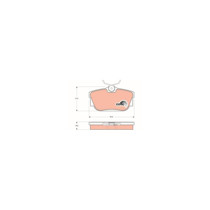 GDB1325 TRW COTEC Kit pastiglie freni