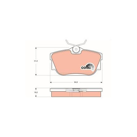 GDB1325 TRW COTEC Kit pastiglie freni