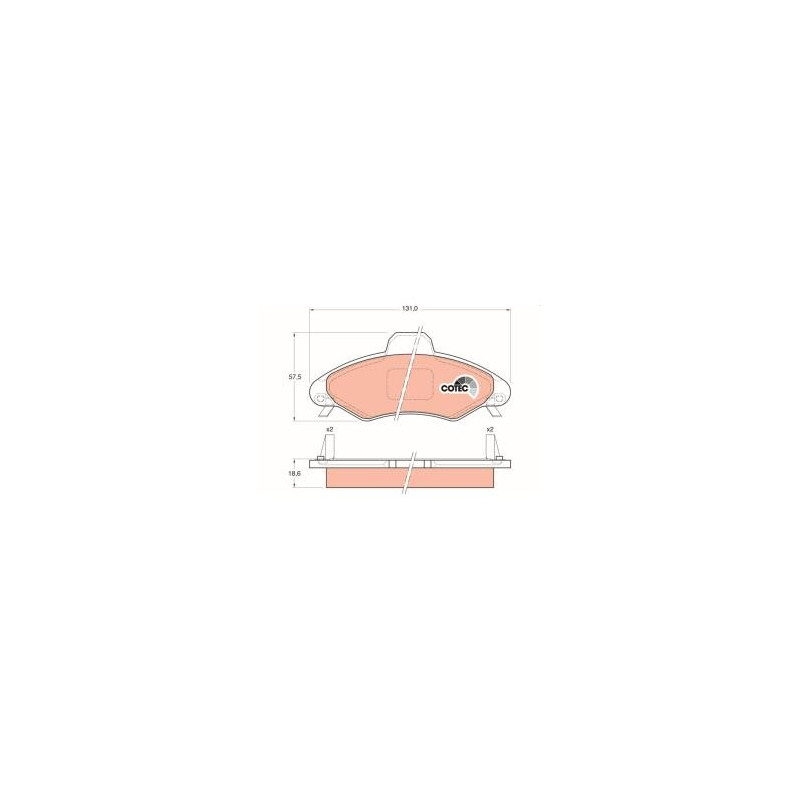 GDB1349 TRW COTEC Kit pastiglie freni