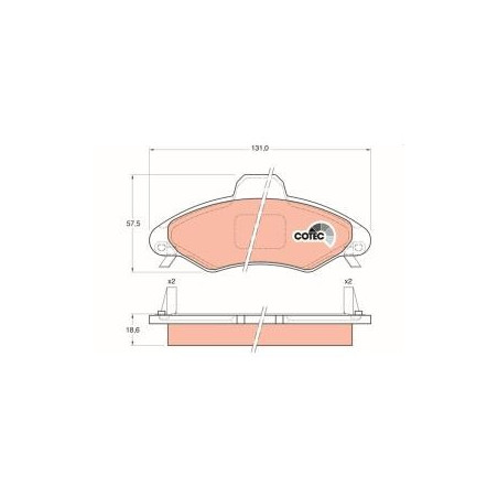 GDB1349 TRW COTEC Kit pastiglie freni