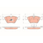 GDB1404 TRW COTEC Kit pastiglie freni