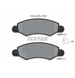 2360501 TEXTAR Kit pastiglie freni