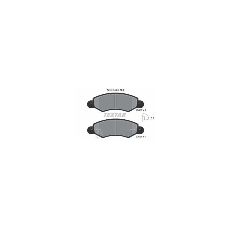 2360501 TEXTAR Kit pastiglie freni