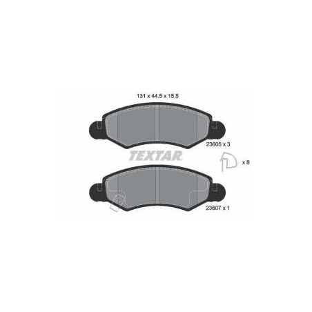 2360501 TEXTAR Kit pastiglie freni